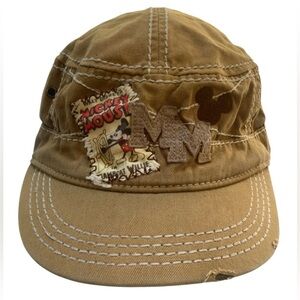 Disney Parks Mickey Mouse Steamboat Willie Distressed Military Hat Cap Patches